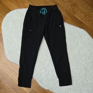 FIGS Black Scrub Pants, Womens Medium Tall